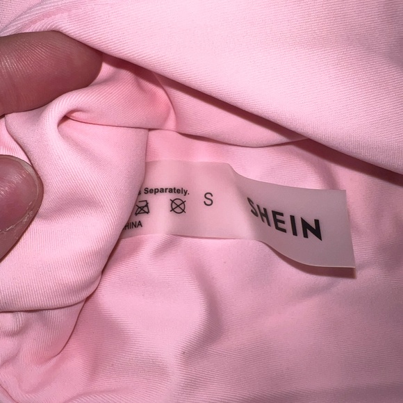 Light pink one-shoulder Shein bikini - Picture 3 of 4